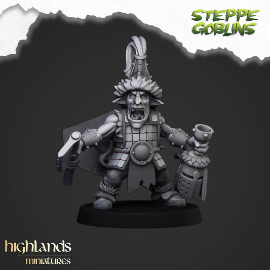 28mm Steppe Goblin Hero - Orc & Goblin Tribes