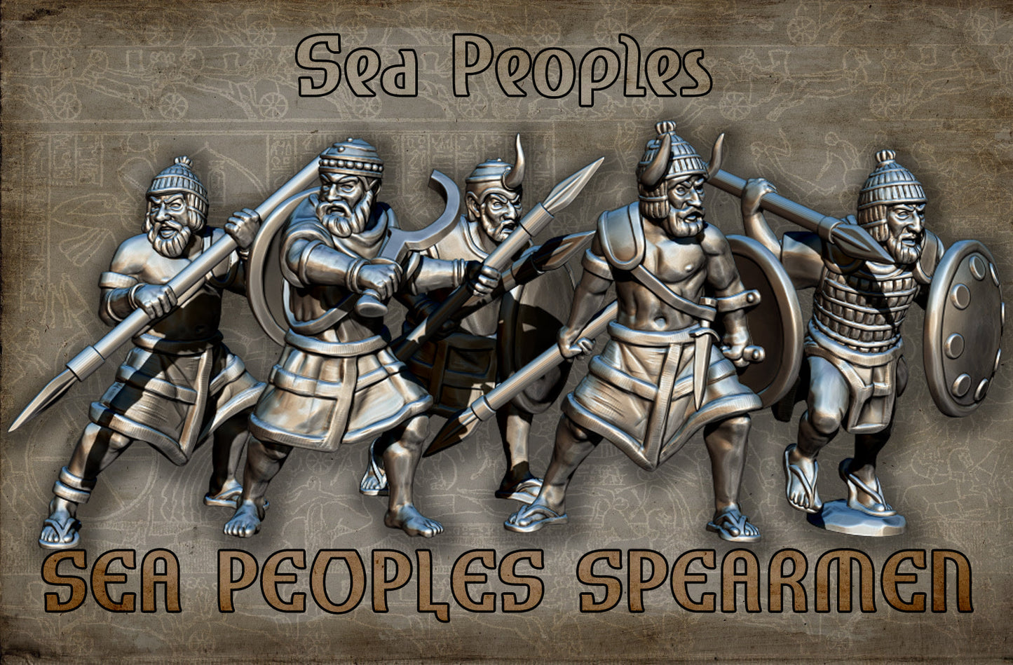 28mm Sea Peoples Spearmen