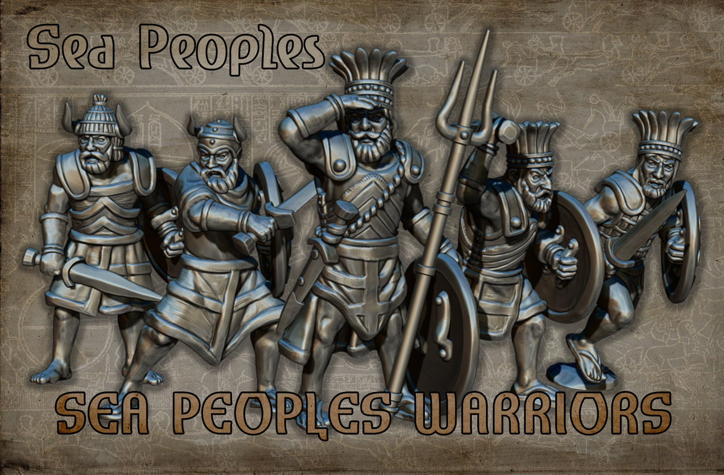 28mm Sea Peoples Warriors