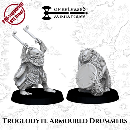 28mm Armoured Troglodyte Drummers