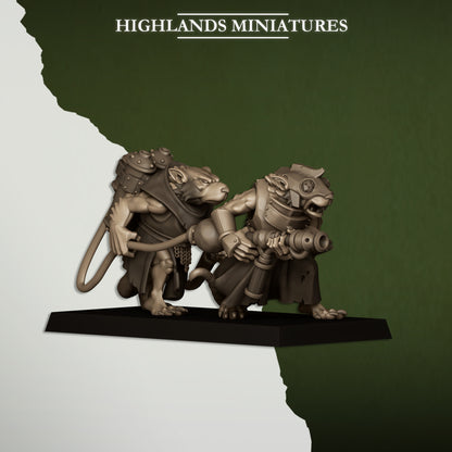 28mm Vermin Weapon Teams - Sewer Vermin
