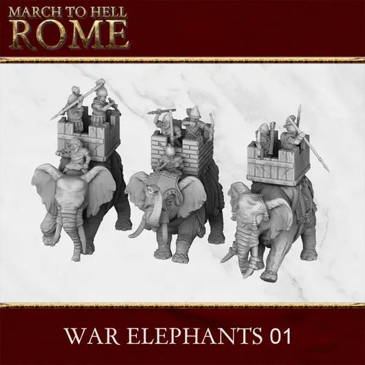 28mm Carthaginian War Elephants