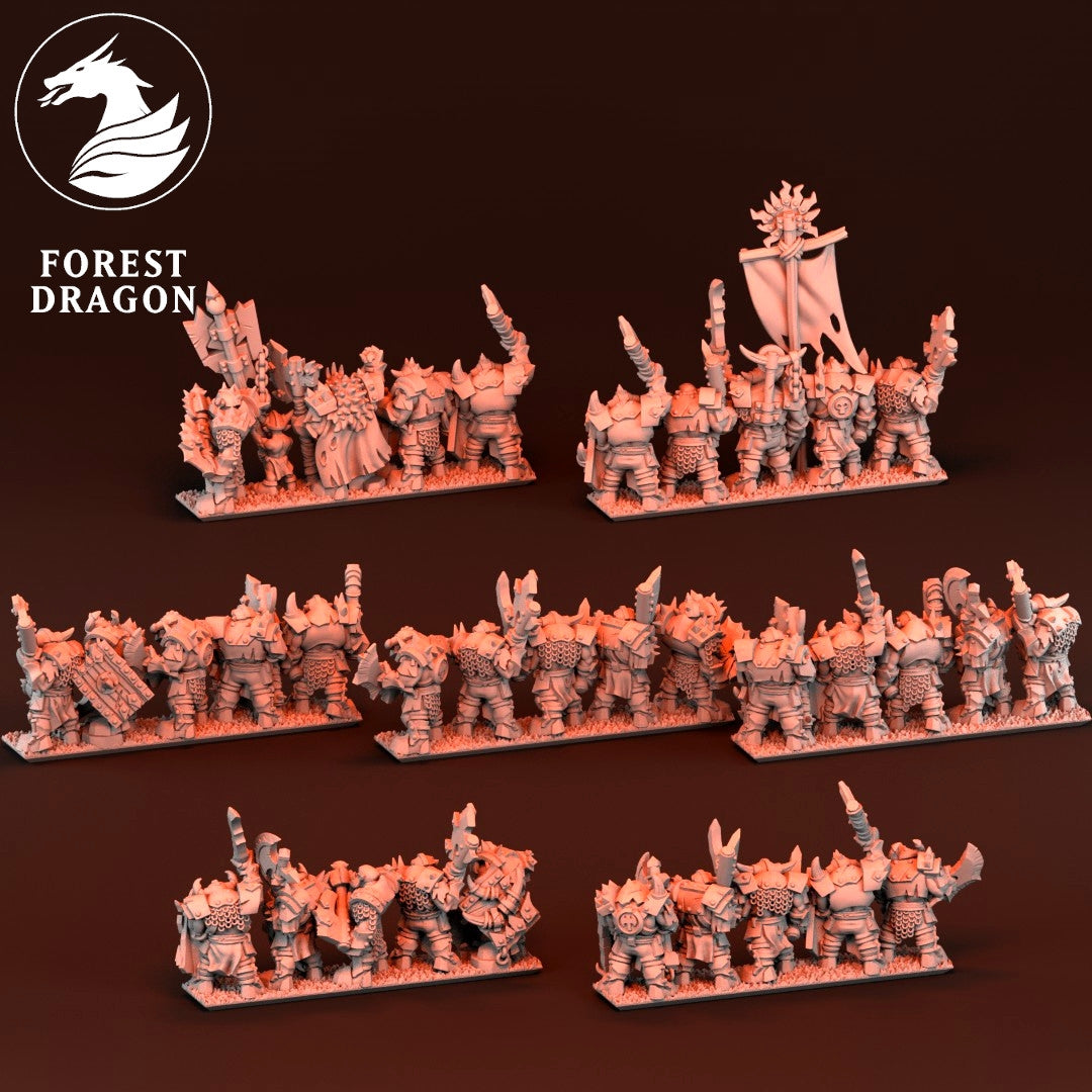 Dwarf Demonsmiths - 10mm Heavy Orc Regiment