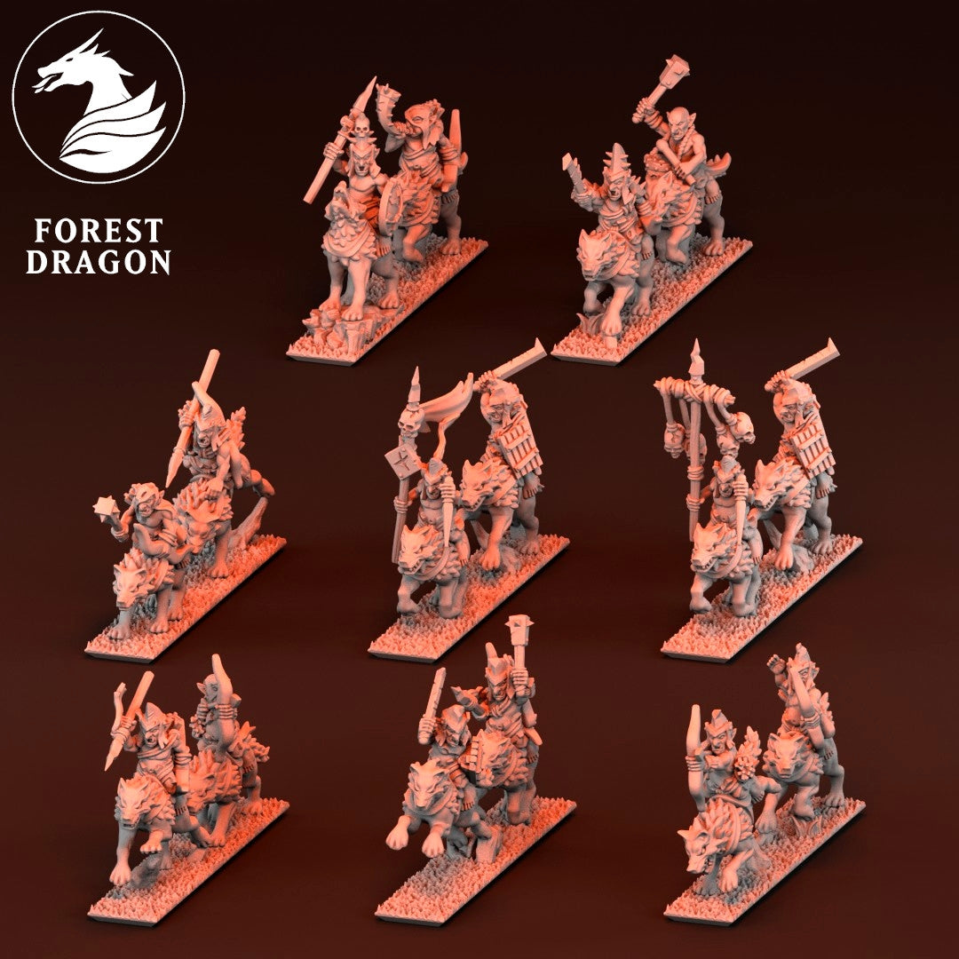 Dwarf Demonsmiths - 10mm Hobgoblin Wolf Rider Regiment