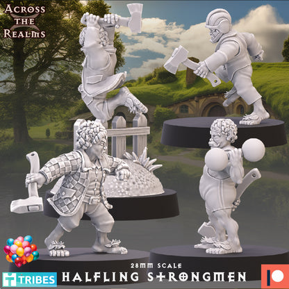 28mm Halfling Strongmen