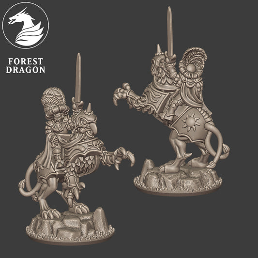 Imperial Empire - 10mm Hero on Twin-Tailed Griffon