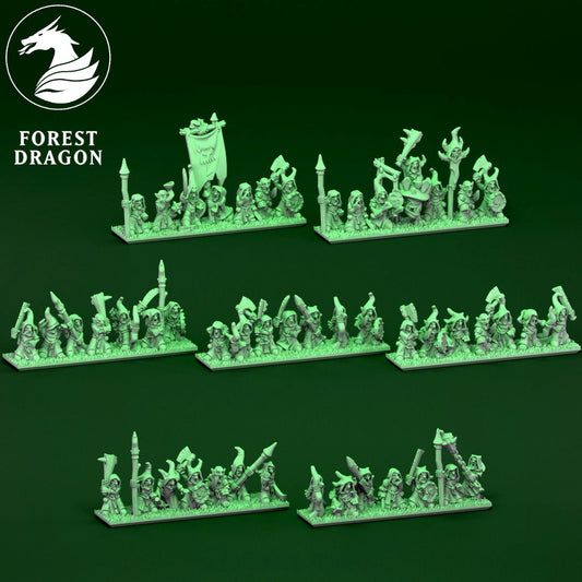 Orcs & Goblins - 10mm Hooded Goblins Regiment