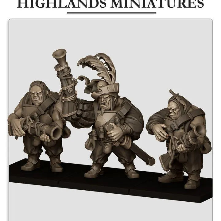 28mm Ogres with Blunderbuss - Sunland