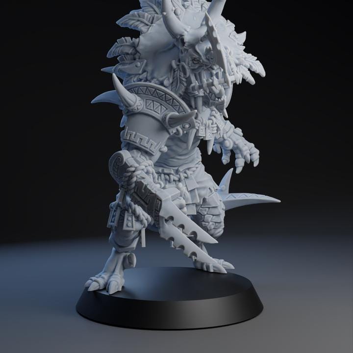 Lizard Blitzer Star Player | Fantasy Football | Lizardmen Team | Brutefun Miniatures