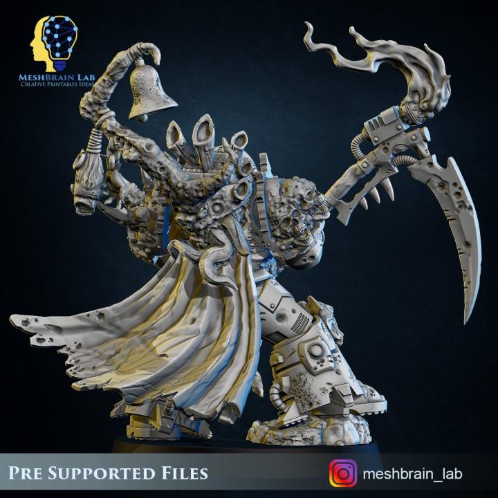 Doom Marines Lord of Pestilence | Chaos | 32mm | Meshbrain Labs