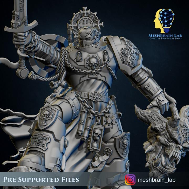 Imperial Marine Crusader Electus | Imperial Marines | 32mm | Meshbrain Labs
