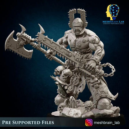Doom Marines Chaos Berzerker Champion | Chaos | 32mm | Meshbrain Labs