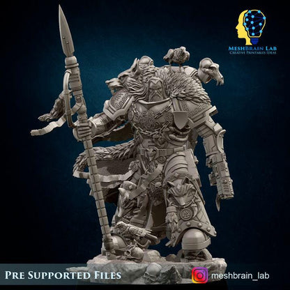 Harald Wutan- Sons of the Aesir Chapter Lord | Imperial Marines | 32mm | Meshbrain Labs