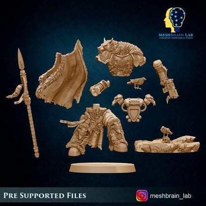 Harald Wutan- Sons of the Aesir Chapter Lord | Imperial Marines | 32mm | Meshbrain Labs