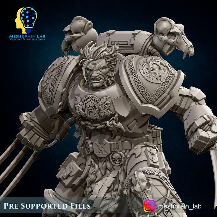 Sons of the Aesir Champion | Imperial Marines | 32mm | Meshbrain Labs