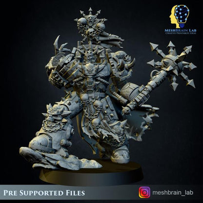 Doom Marines Chaos Terminator Lord | Chaos | 32mm | Meshbrain Labs