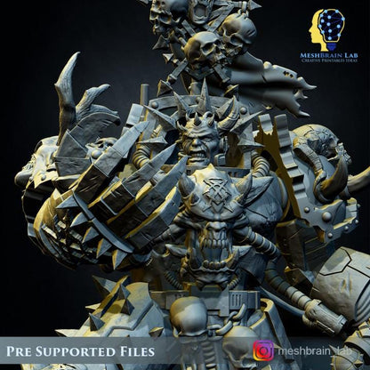 Doom Marines Chaos Terminator Lord | Chaos | 32mm | Meshbrain Labs