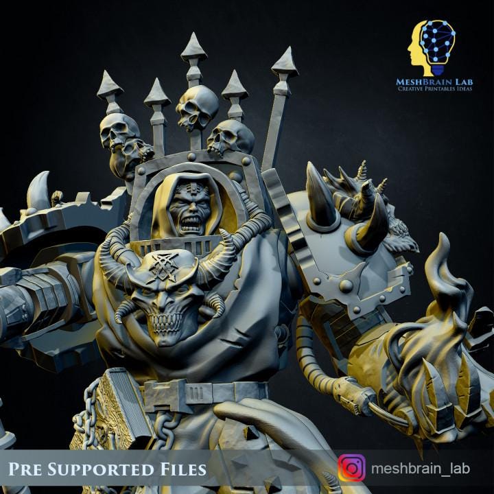 Chaos Terminator Sorcerer | Chaos | 32mm | Meshbrain Labs