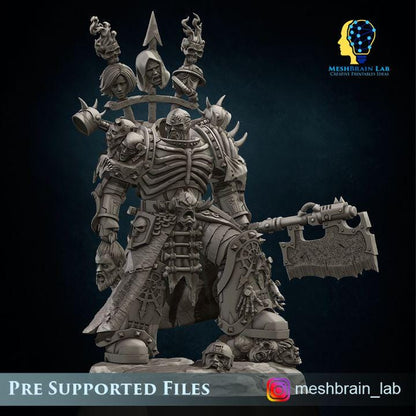 Doom Marines Executor Lord | Chaos | 32mm | Meshbrain Labs
