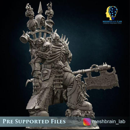 Doom Marines Executor Lord | Chaos | 32mm | Meshbrain Labs