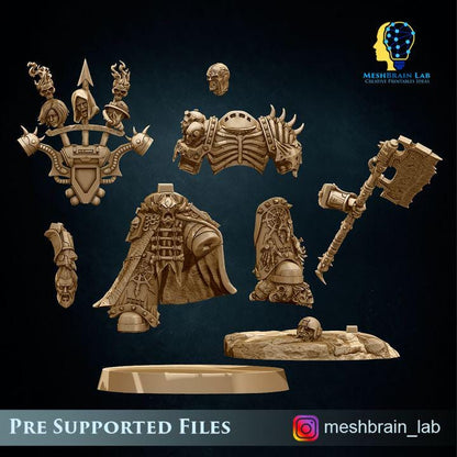 Doom Marines Executor Lord | Chaos | 32mm | Meshbrain Labs