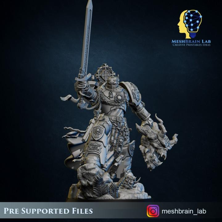 Imperial Marine Crusader Electus | Imperial Marines | 32mm | Meshbrain Labs