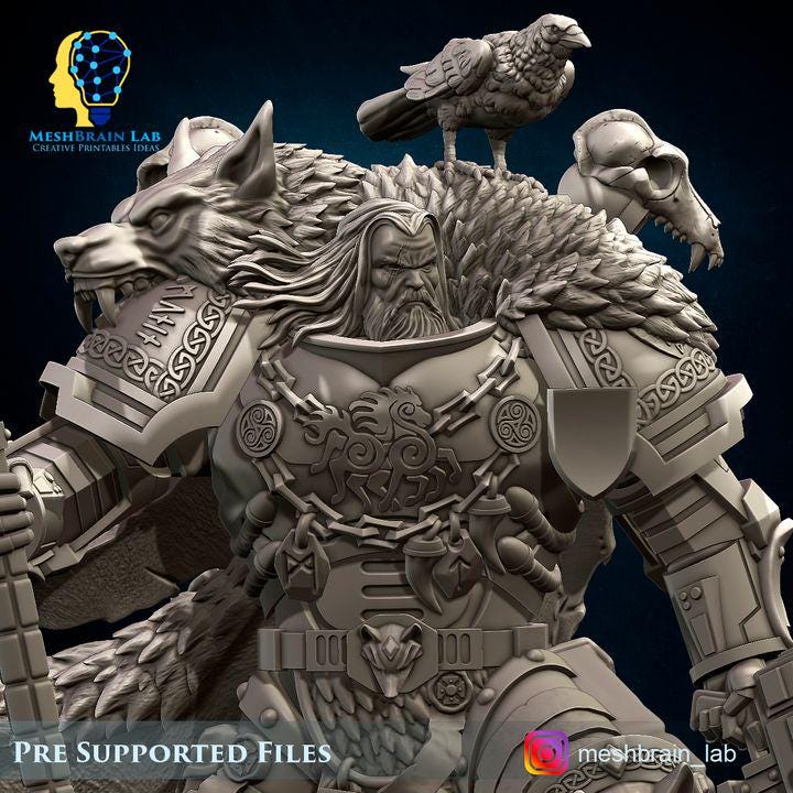 Harald Wutan- Sons of the Aesir Chapter Lord | Imperial Marines | 32mm | Meshbrain Labs