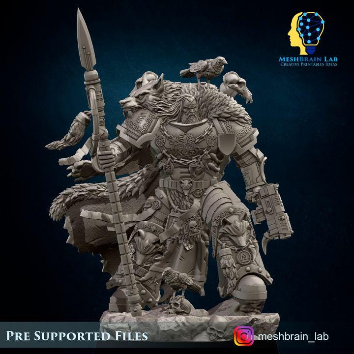 Harald Wutan- Sons of the Aesir Chapter Lord | Imperial Marines | 32mm | Meshbrain Labs