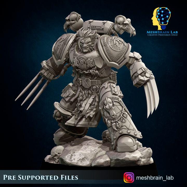 Sons of the Aesir Champion | Imperial Marines | 32mm | Meshbrain Labs