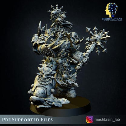 Doom Marines Chaos Terminator Lord | Chaos | 32mm | Meshbrain Labs