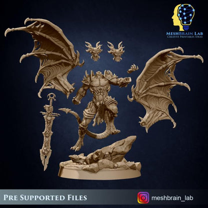 Aamon, The Demon Lord of the Abyss | Chaos | 32mm | Meshbrain Labs