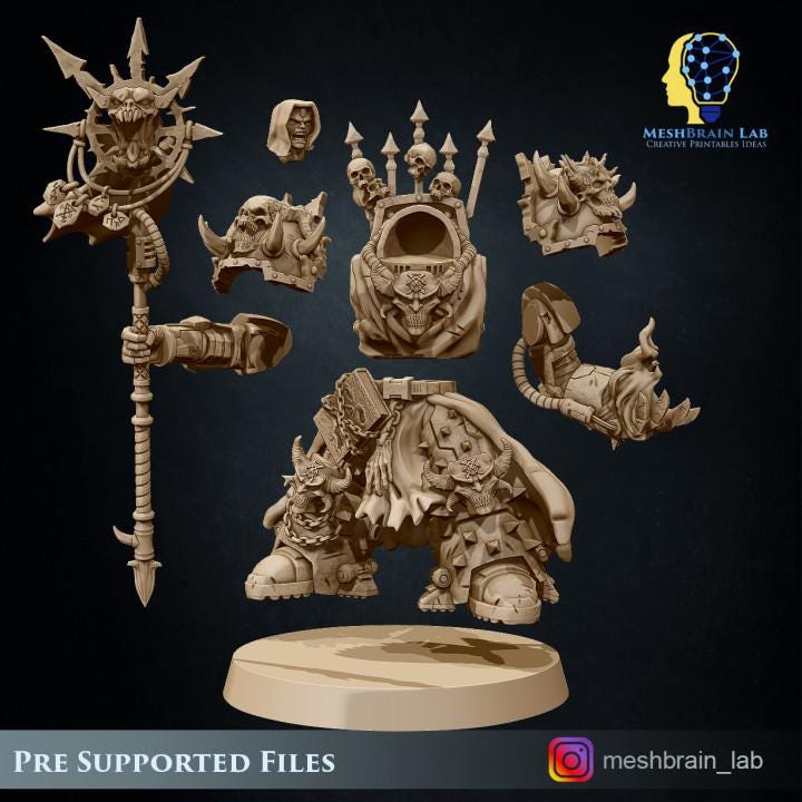 Chaos Terminator Sorcerer | Chaos | 32mm | Meshbrain Labs