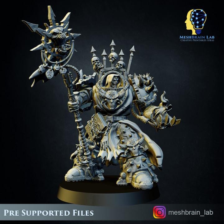Chaos Terminator Sorcerer | Chaos | 32mm | Meshbrain Labs