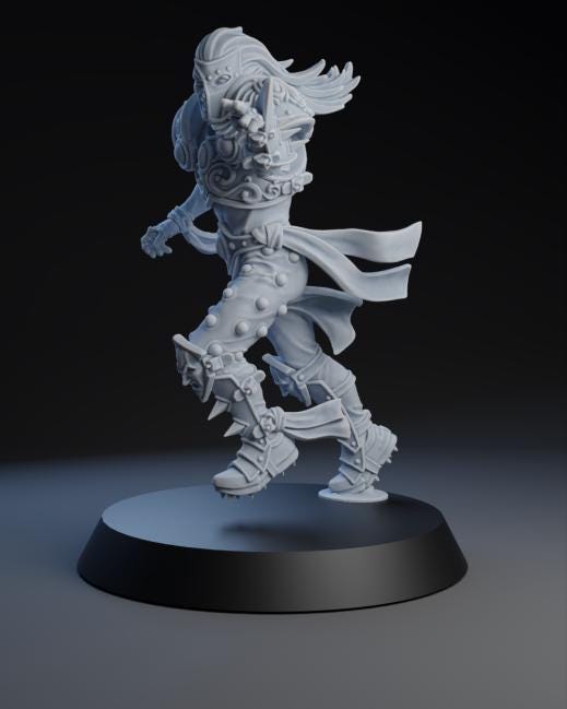 Twin Elf Star Player | Fantasy Football | Elf Team | Brutefun Miniatures