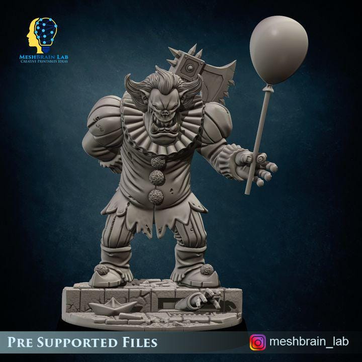 Ork Pennywaaghise, the slasher clown | Orks | 32mm | Meshbrain Labs