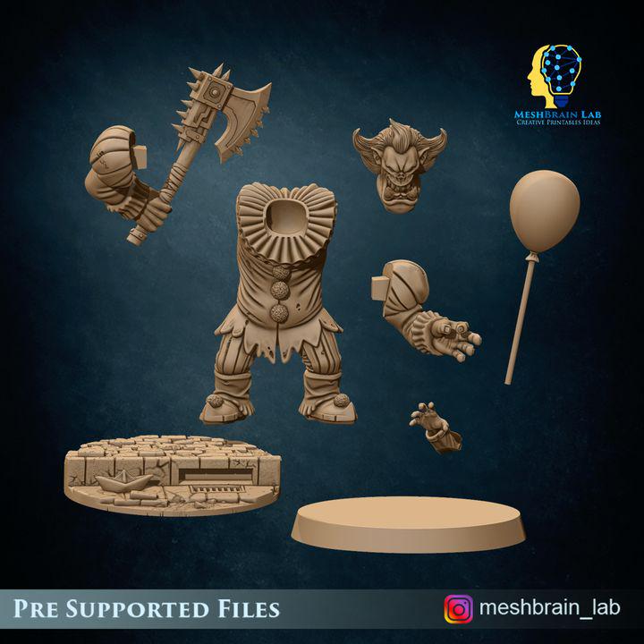 Ork Pennywaaghise, the slasher clown | Orks | 32mm | Meshbrain Labs