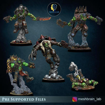 Rokkit Maniacs Orc Squad | Orks | 32mm | Meshbrain Labs