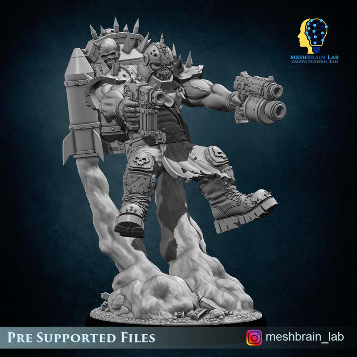 Rokkit Maniacs Orc Squad | Orks | 32mm | Meshbrain Labs