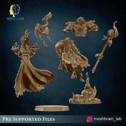 Doom Marines Chaos Sorcerer of changes | Chaos | 32mm | Meshbrain Labs