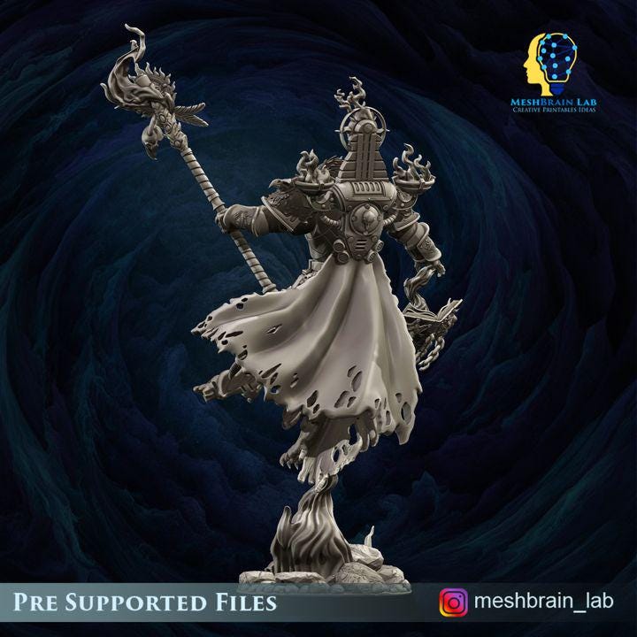 Doom Marines Chaos Sorcerer of changes | Chaos | 32mm | Meshbrain Labs