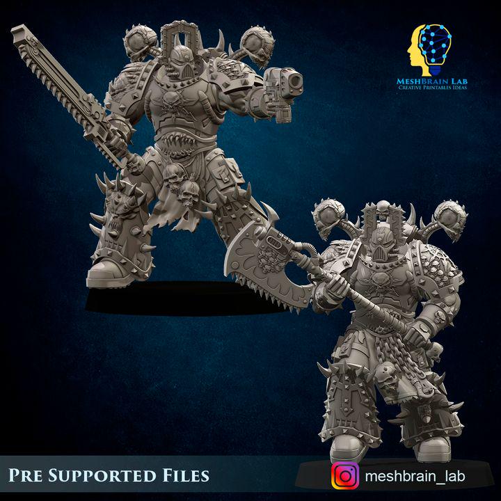 Doom Marines Berserkers Squad | Chaos | 32mm | Meshbrain Labs