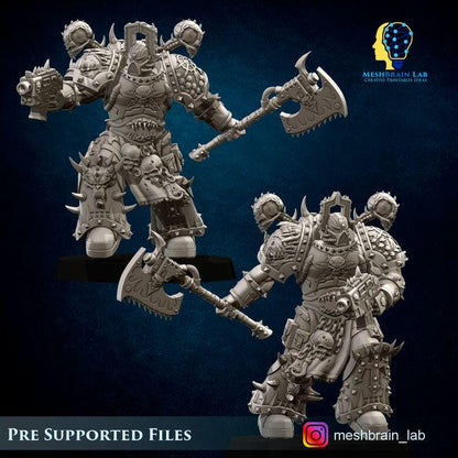 Doom Marines Berserkers Squad | Chaos | 32mm | Meshbrain Labs