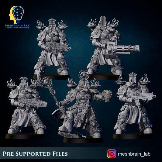 Marine Reapers of the thousand souls Squad | Chaos | 32mm | Meshbrain Labs