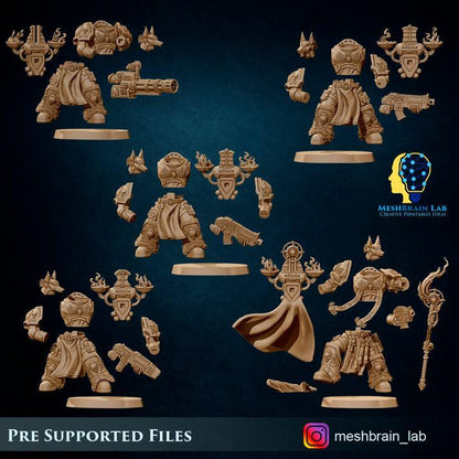 Marine Reapers of the thousand souls Squad | Chaos | 32mm | Meshbrain Labs