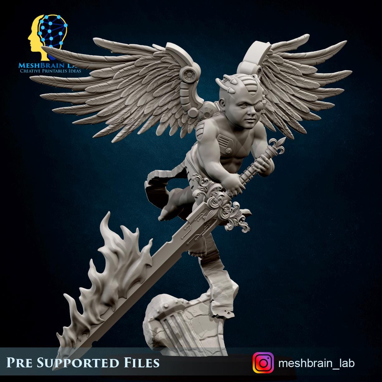 Cyber Servitor Mod | Imperial Marines | Inquisition | 32mm | Meshbrain Labs