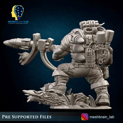 Ork Kommando with Rocket Launcher | Orks | 32mm | Meshbrain Labs