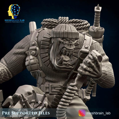 Ork Kommando Radio operator | Orks | 32mm | Meshbrain Labs