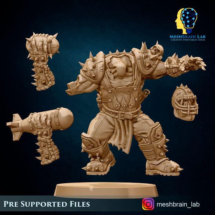 Ork Tank Hunter with old school attack technique | Orks | 32mm | Meshbrain Labs