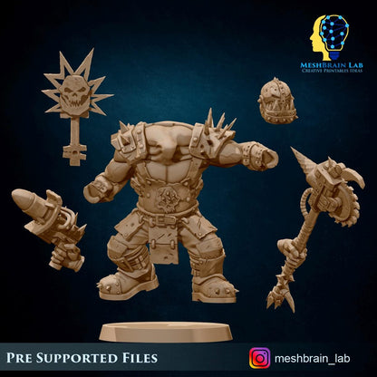 Ork Tank Hunters Boss | Orks | 32mm | Meshbrain Labs