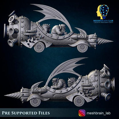 Evil Machine Race Ork car | Orks | 32mm | Meshbrain Labs
